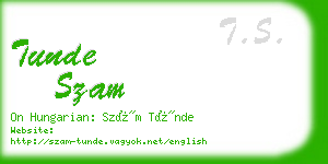 tunde szam business card